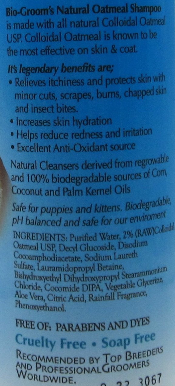 Bio-groom Natural Oatmeal Shampoo and Natural Oatmeal Soothing Anti-Itch Pet Creme Rinse for Dogs and Cats Bio-groom Natural Oatmeal Shampoo and Natural Oatmeal Soothing Anti-Itch Pet Creme Rinse for Dogs and Cats