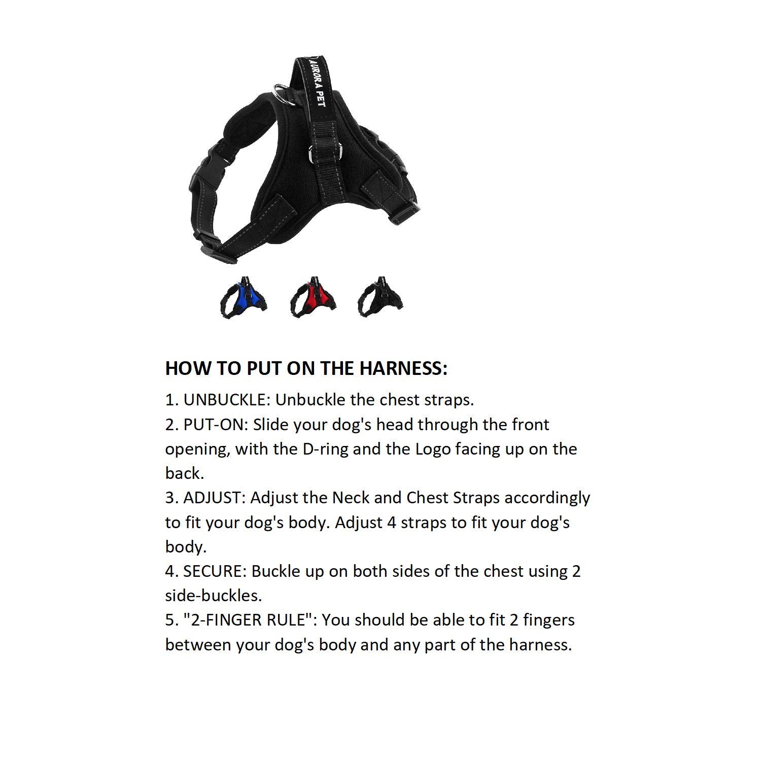 Aurora Pet Dog Harness No Pull Pet Harness Adjustable Outdoor Pet Vest 3M Reflective Vest Harness with Easy Control Handle and Two Leash Attachments for Small Medium Large Dogs Aurora Pet Dog Harness No Pull Pet Harness Adjustable Outdoor Pet Vest 3M Reflective Vest Harness with Easy Control Handle and Two Leash Attachments for Small Medium Large Dogs