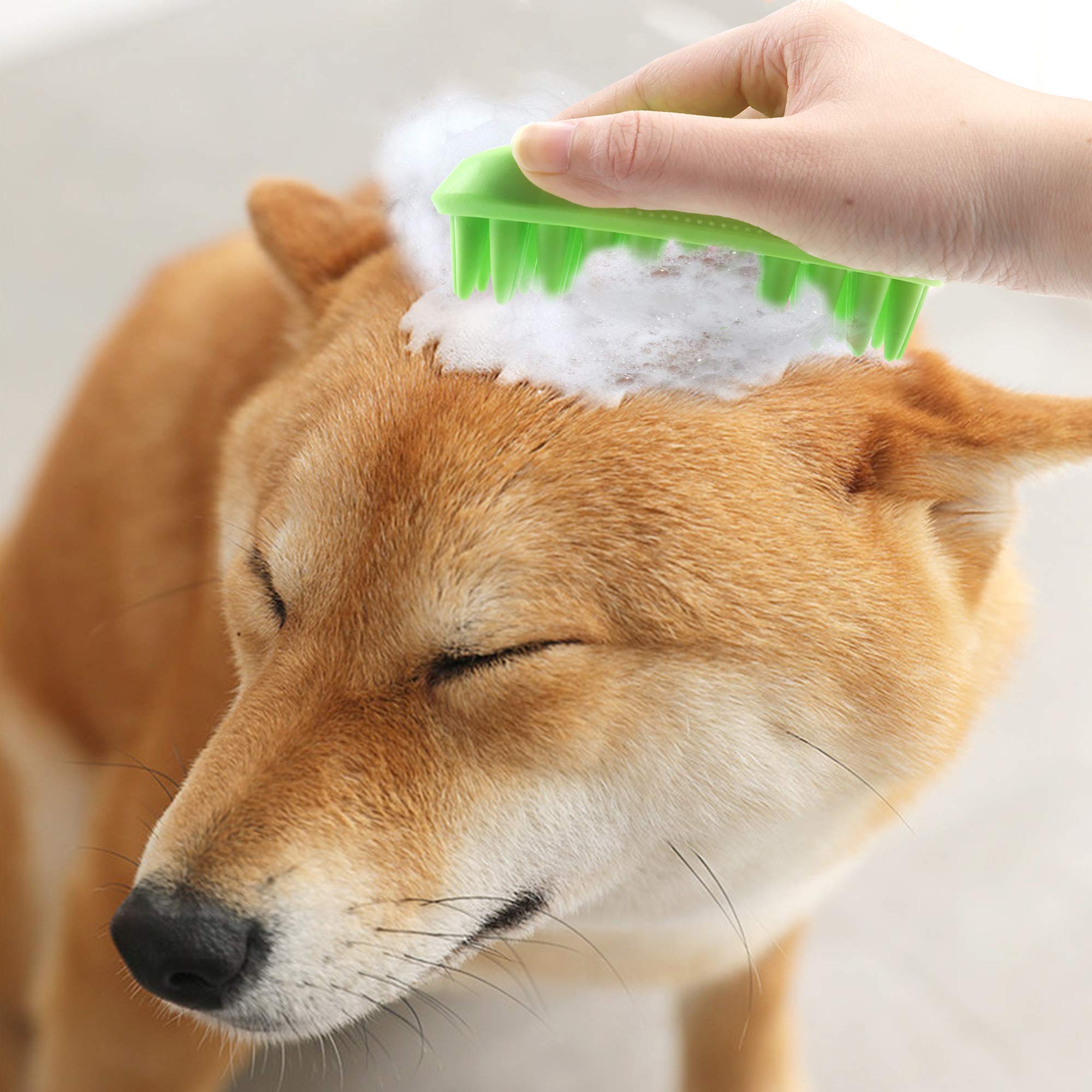 Aurora Pet Silicone Shampoo Brush, Anti-Skid–Ergonomic Design Pet Mouse Shower Bath Brush Aurora Pet Silicone Shampoo Brush, Anti-Skid–Ergonomic Design Pet Mouse Shower Bath Brush