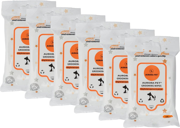 Aurora Pet Wipes, 100% Natural Plant-Based Hypoallergenic Pet Grooming Wipes