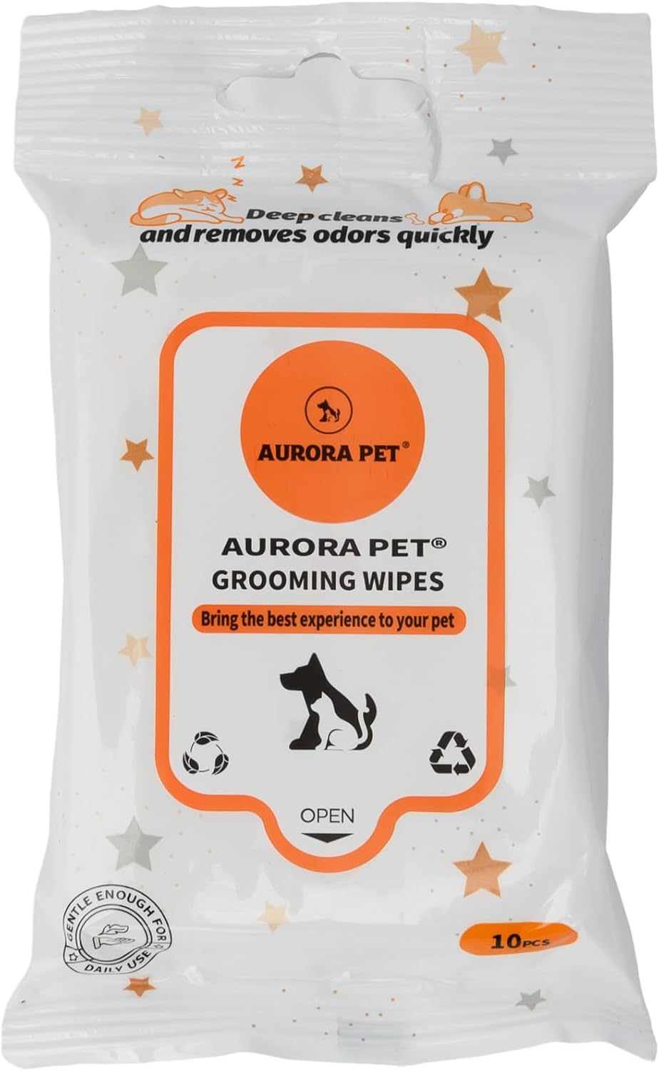Aurora Pet Wipes, 100% Natural Plant-Based Hypoallergenic Pet Grooming Wipes