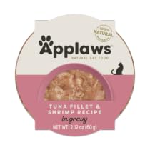 Applaws Natural Wet Cat Food, 18 Pack, Limited Ingredient Food for Cats in Gravy, 2.12oz Pots