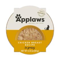 Applaws Natural Wet Cat Food, 18 Pack, Limited Ingredient Food for Cats in Gravy, 2.12oz Pots