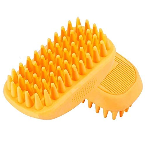 Aurora Pet Silicone Shampoo Brush, Anti-Skid–Ergonomic Design Pet Mouse Shower Bath Brush