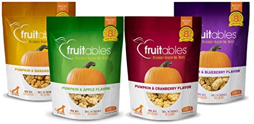 Fruitables Crunchy Baked Dog Treats with Pumpkin, 7 Ounce Variety Packs