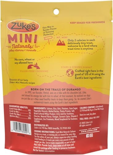 Zuke's Mini Naturals Salmon Recipe Soft Dog Treats 16 oz (Pack of 2)