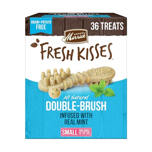 Merrick Fresh Kisses Double Brush Natural Dental Chews