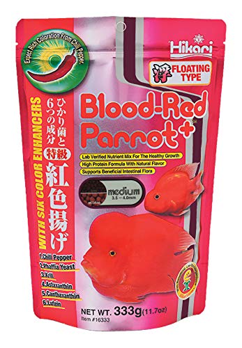 Hikari Blood Red Parrot+ Fish Food, Medium Pellet, 11.7 oz. (333g)