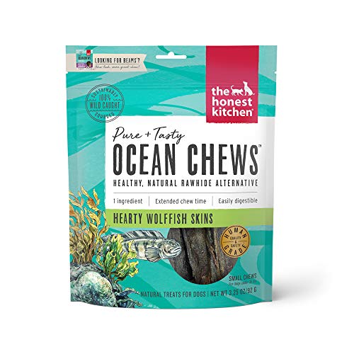 The Honest Kitchen Ocean Chews Grain Free Dog Chew Treats – Natural Human Grade Dehydrated Fish Skins