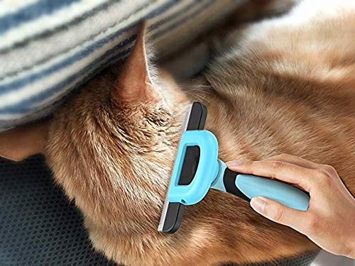 Grow-Pet Deshedding Tool and Grooming Brush for Dogs and Cats, Effective Grooming Tool with Stainless Steel Trimming Blade, and Reduces Shedding by Up to 95%