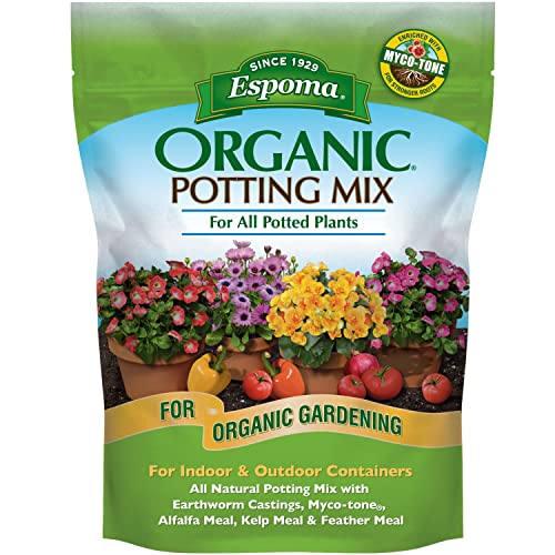 Espoma Organic Potting Soil Mix - All Natural Potting Mix For All Indoor & Outdoor Containers