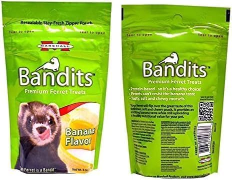 Bandits Premium Ferret Treats Variety Pack (3 oz Each)