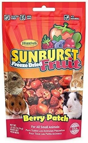 Higgins Sunburst Freeze Dried Fruit Small Animal Treats (3) Berry Patch (3) Cranberry Mango (3) Pineapple Banana