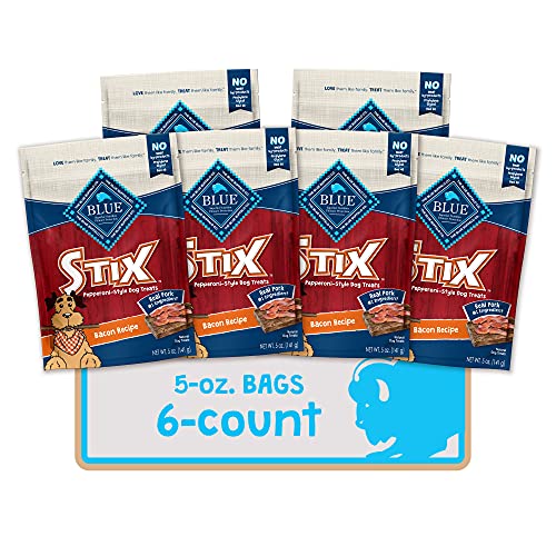 BLUE BUFFALO Stix Natural Soft-Moist Dog Treats, Bacon Recipe