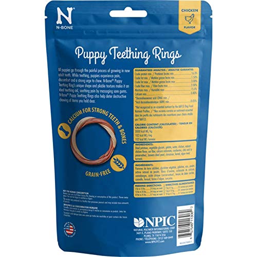 N-Bone Puppy Teething Ring Chicken Flavor (2 Pack Of 6 Rings)