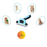 Grow-Pet Deshedding Tool and Grooming Brush for Dogs and Cats, Effective Grooming Tool with Stainless Steel Trimming Blade, and Reduces Shedding by Up to 95%