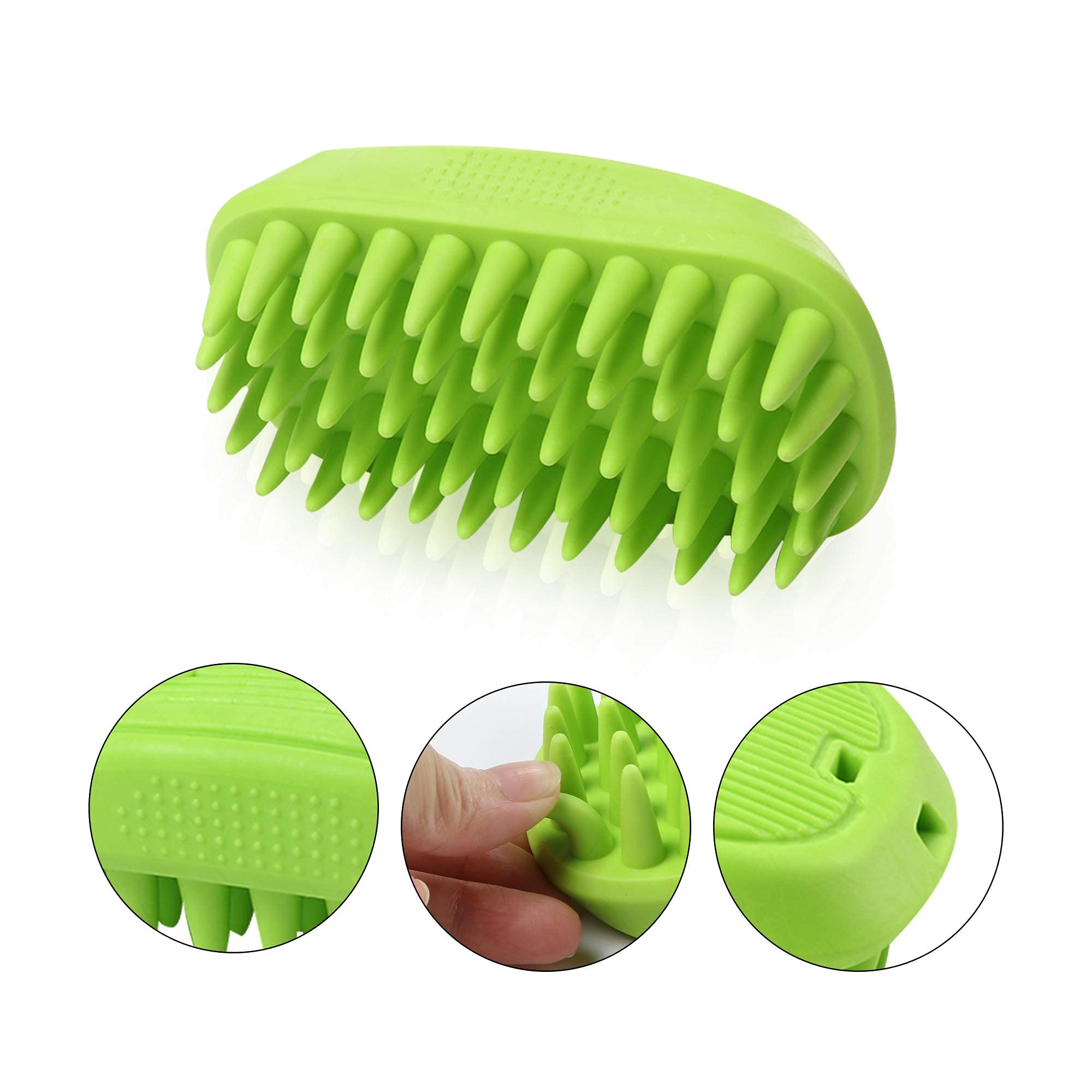 Aurora Pet Silicone Shampoo Brush, Anti-Skid–Ergonomic Design Pet Mouse Shower Bath Brush