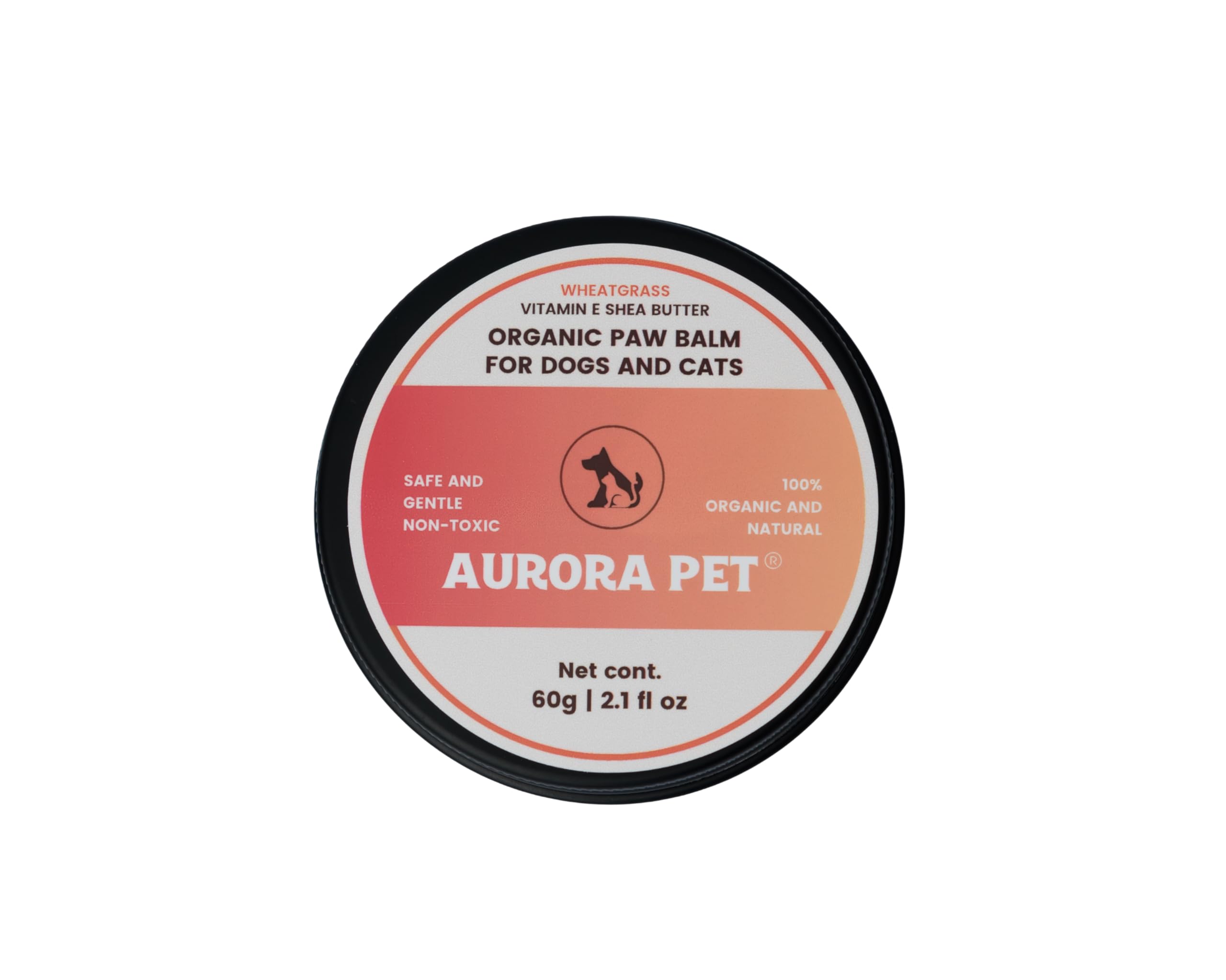 Aurora Pet Organic Paw Balm for Dogs and Cats 2.1 oz | Heals, Repairs & Restores Dry Cracked Paws, Noses & Elbows