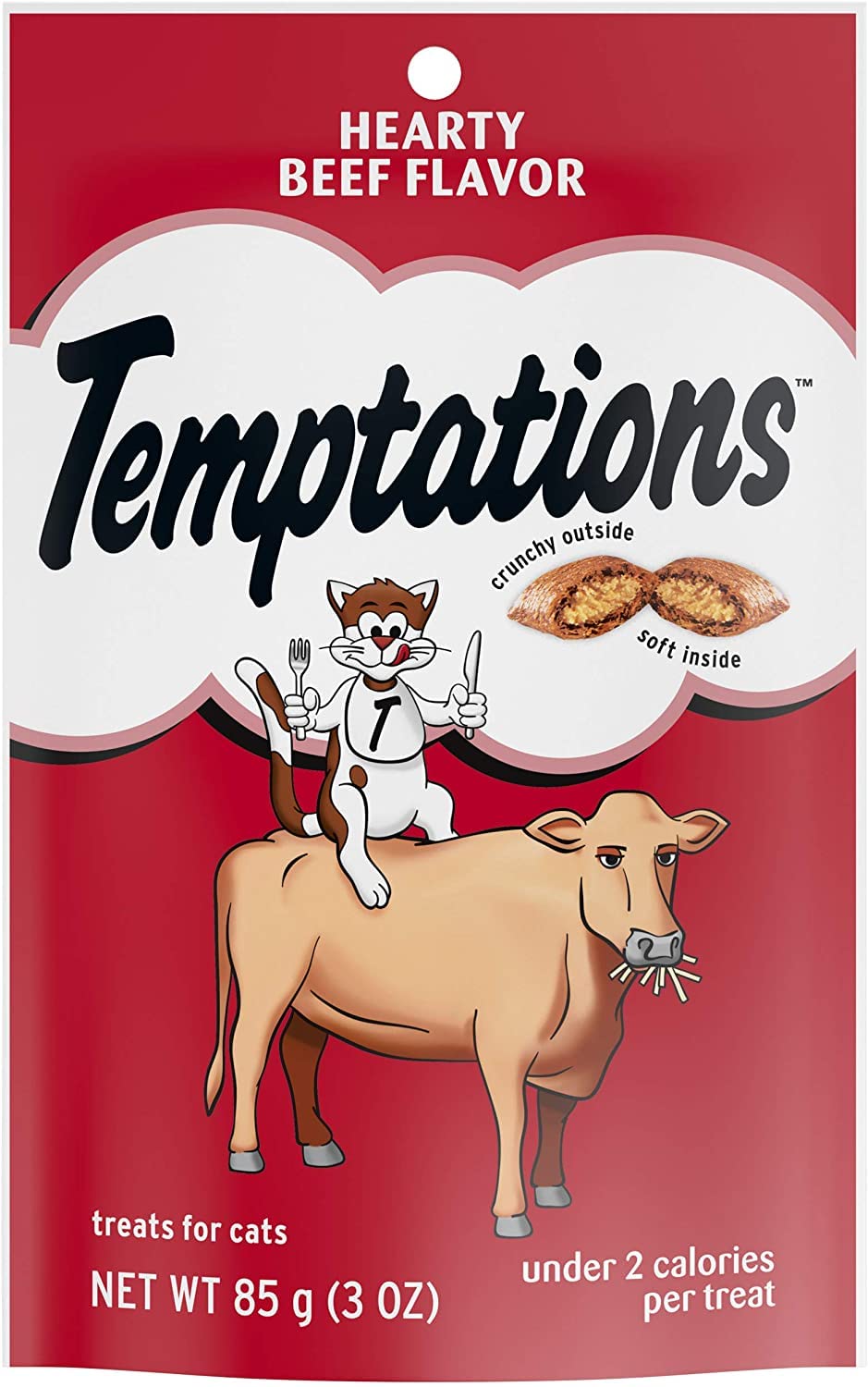 Temptations Classic 8 Flavors Cat Treats (3-oz Each) with Aurora Pet Catnip Toy (Assorted)