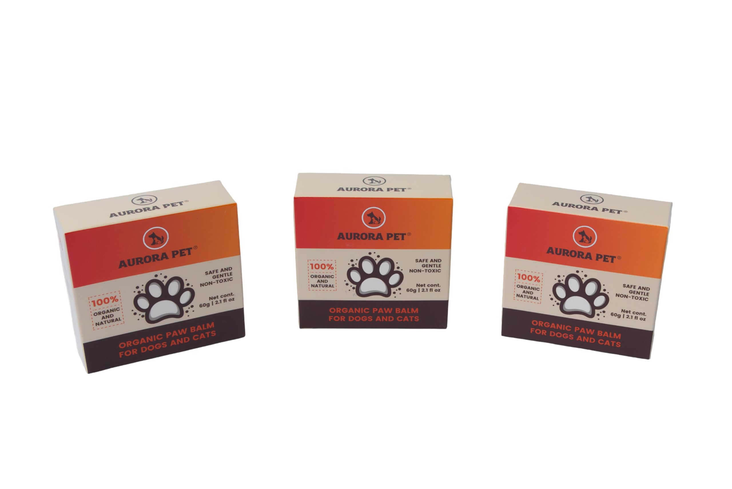 Aurora Pet Organic Paw Balm for Dogs and Cats 2.1 oz | Heals, Repairs & Restores Dry Cracked Paws, Noses & Elbows