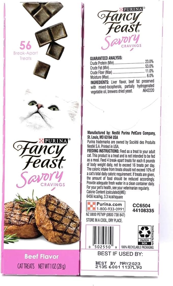 Fancy Feast Savory Cravings Limited Ingredient Cat Treats (2) Chicken (2) Tuna (2) Beef (1-oz Each)