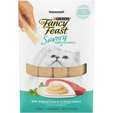 Fancy Feast Savory Puree Naturals Squeezable Lickable Adult Cat Treats (2) Tuna (2) Salmon & Tuna (2) Chicken (1.4-oz Each)