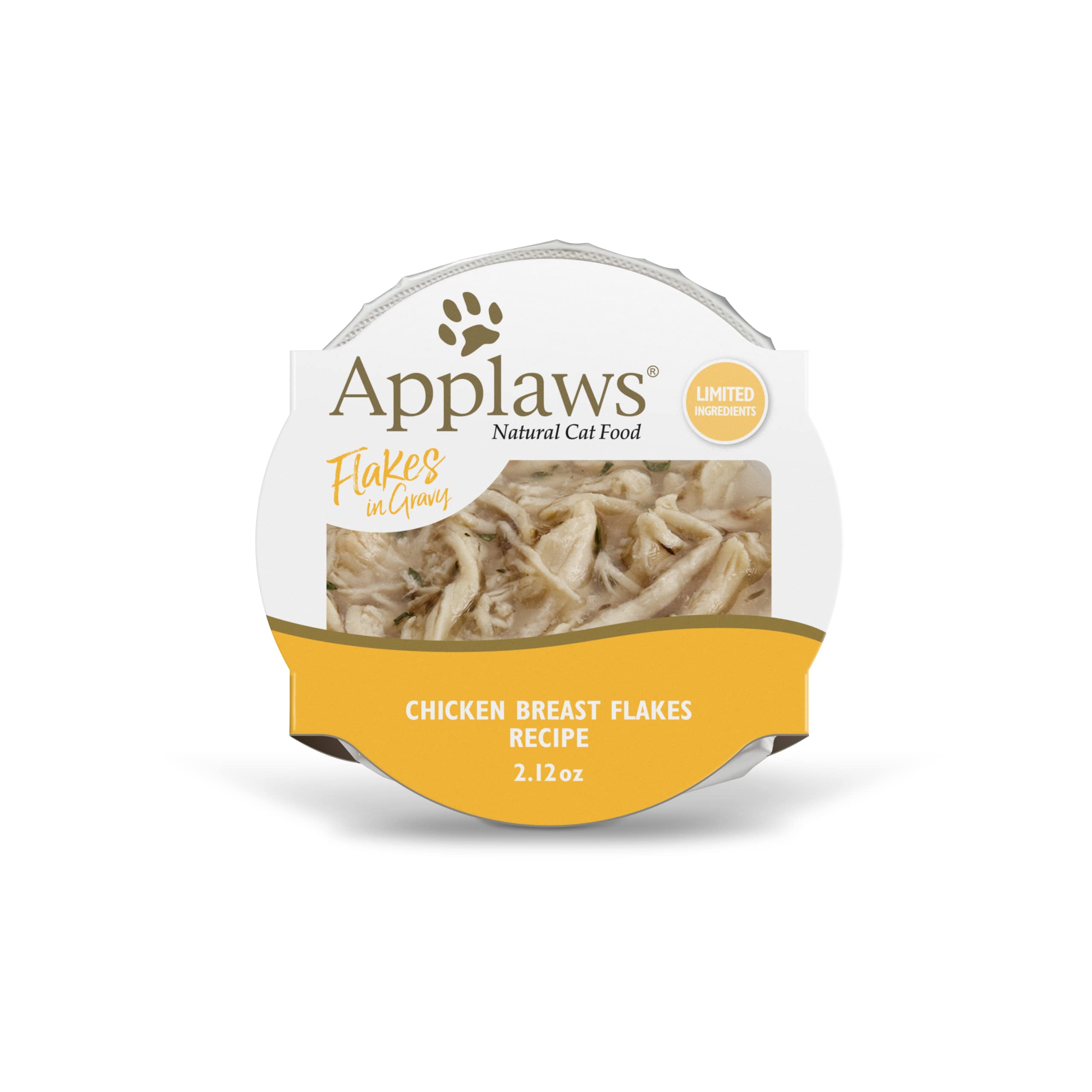 Applaws Natural Wet Cat Food, 18 Pack, Limited Ingredient Food for Cats in Gravy, 2.12oz Pots