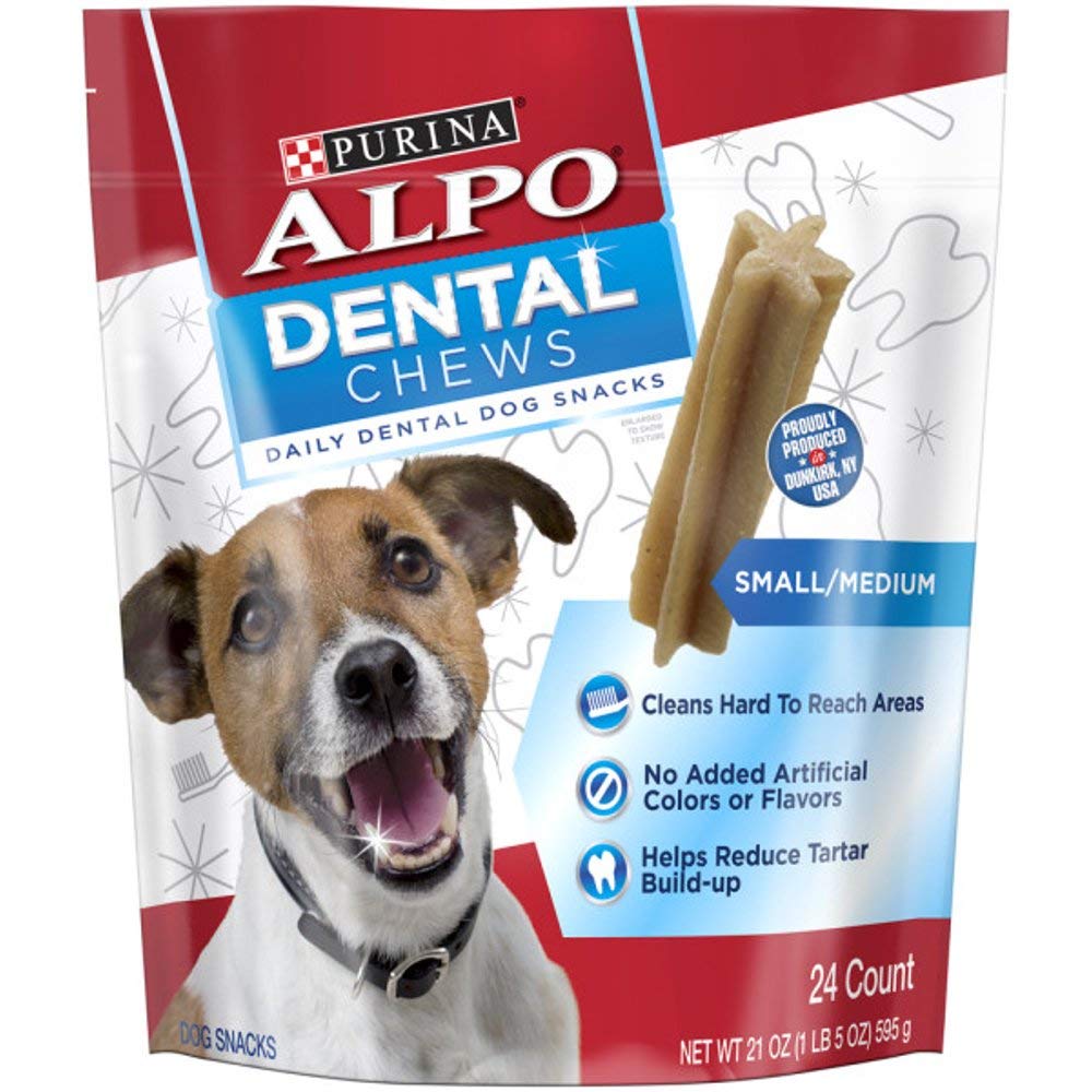 PURINA ALPO Dental Chews - Daily Dental Dog Snacks (21 oz)