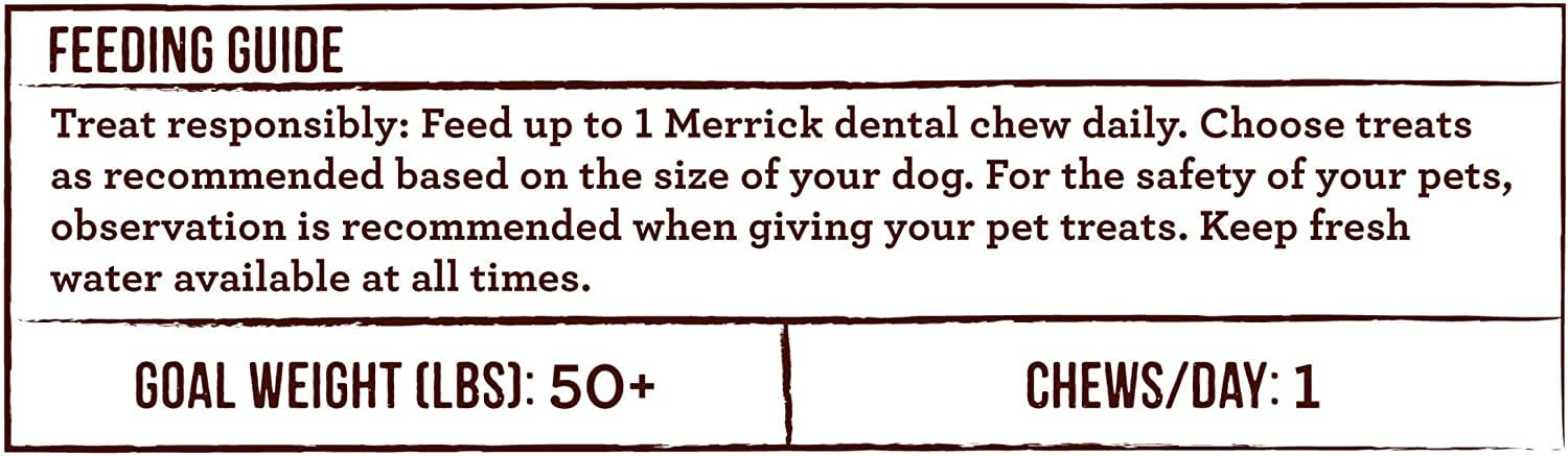 Merrick Fresh Kisses Double-Brush Large Dental Dog Treats (1) Coconut + Botanical Oils (1) Mint-Flavored Breath Strips