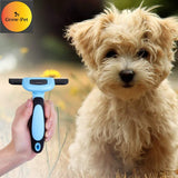 Grow-Pet Deshedding Tool and Grooming Brush for Dogs and Cats, Effective Grooming Tool with Stainless Steel Trimming Blade, and Reduces Shedding by Up to 95%