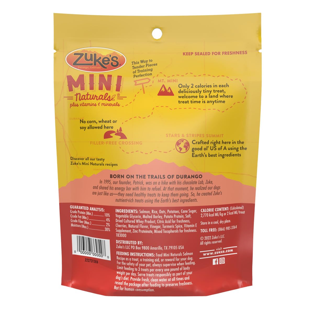 Zuke’s Mini Naturals Soft Dog Treats for Training, Soft and Chewy Dog Training Treats with Salmon Recipe