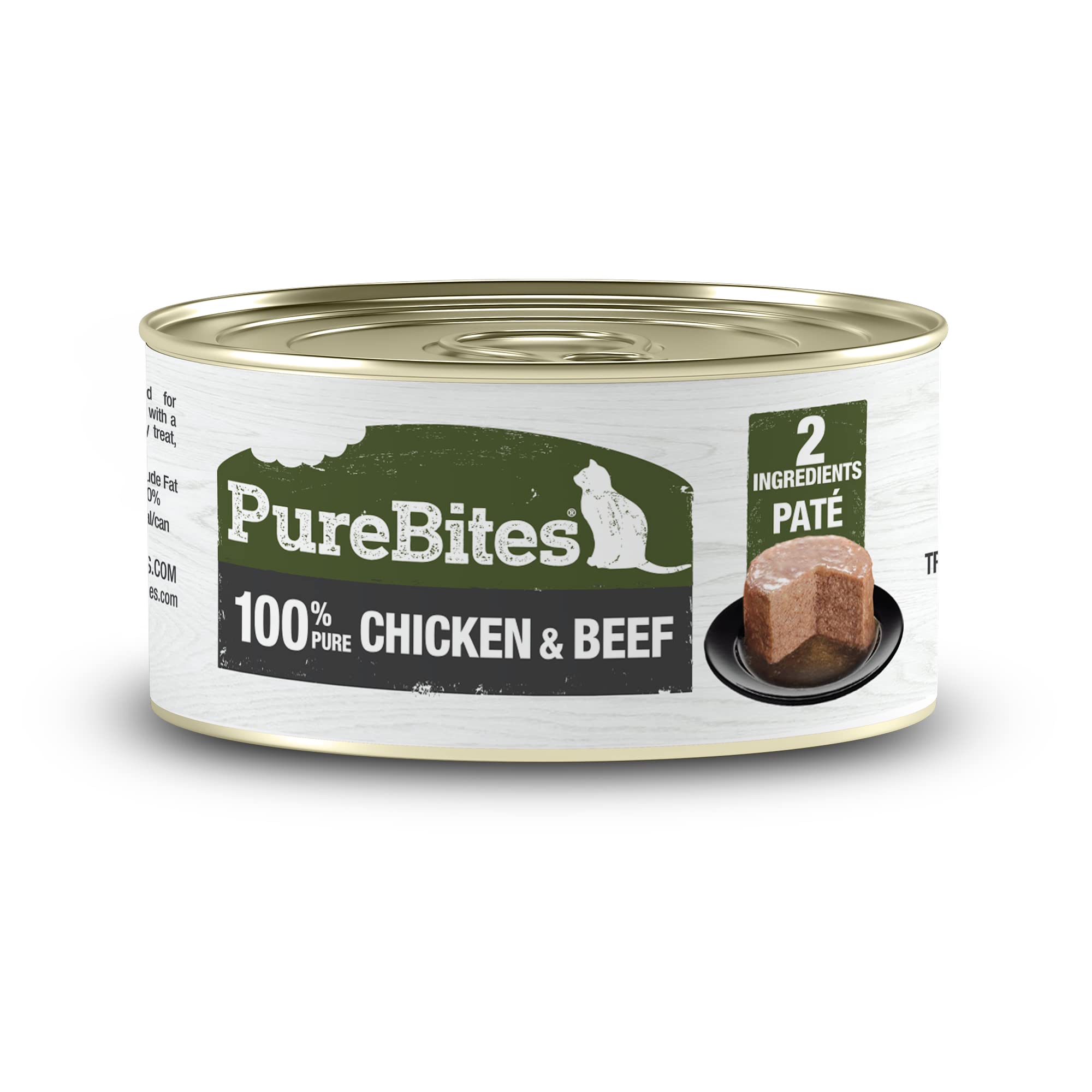 PureBites Patés 100% Pure for Cats, 2.5oz / 71g, Case of 12