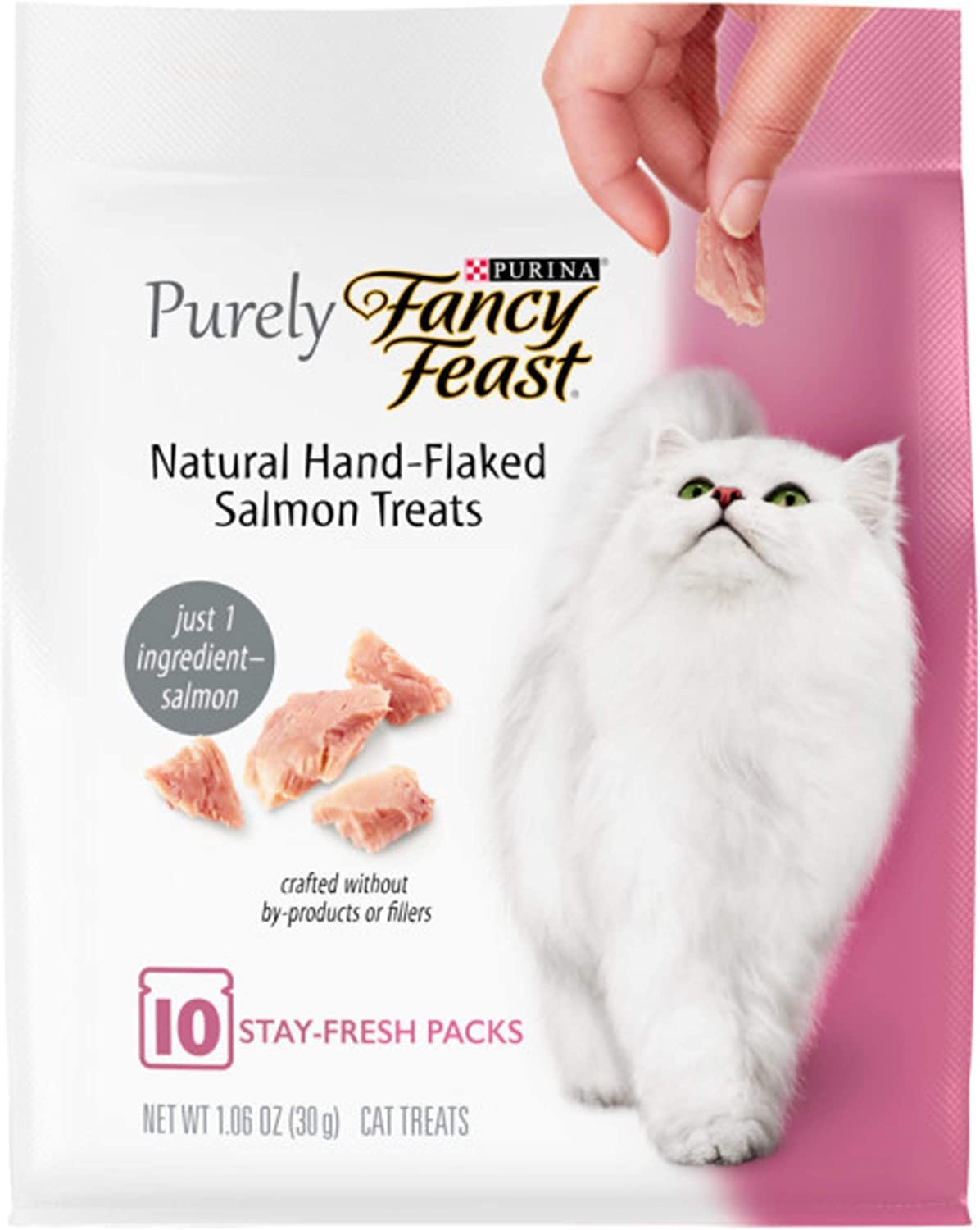 Fancy Feast Purely Natural Hand-Flaked Cat Treats (3 Salmon, 3 Tuna)