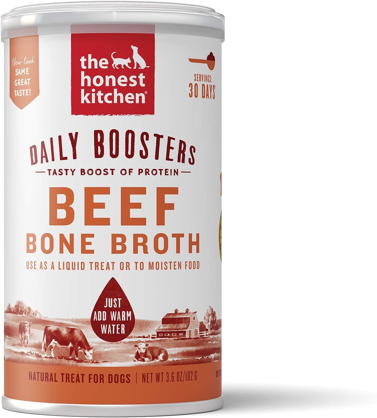 The Honest Kitchen Daily Boosters Instant Beef Bone Broth with Turmeric (Pack of 2)