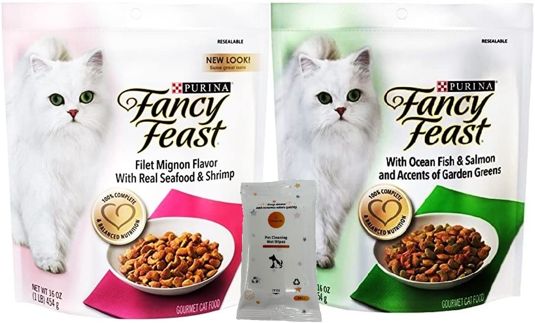 Fancy Feast Gourmet Dry Cat Food (Filet Mignon, Ocean Fish and Salmon)