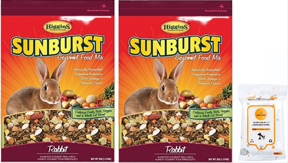 Higgins Sunburst Gourmet Blend Rabbit Food (3 Lb Each)