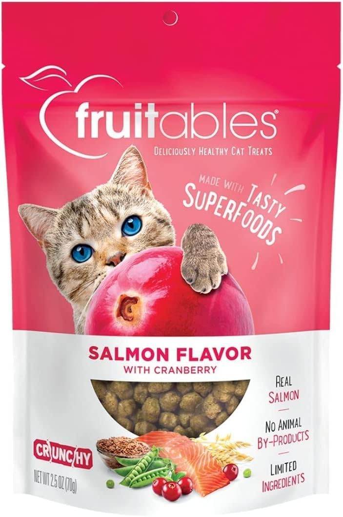 Fruitables Salmon & Cranberry Flavor Crunchy Cat Treats (Pack of 6)