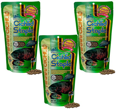 Hikari Cichlid Staple Floating Pellets for Pets, Mini (Pack of 3)