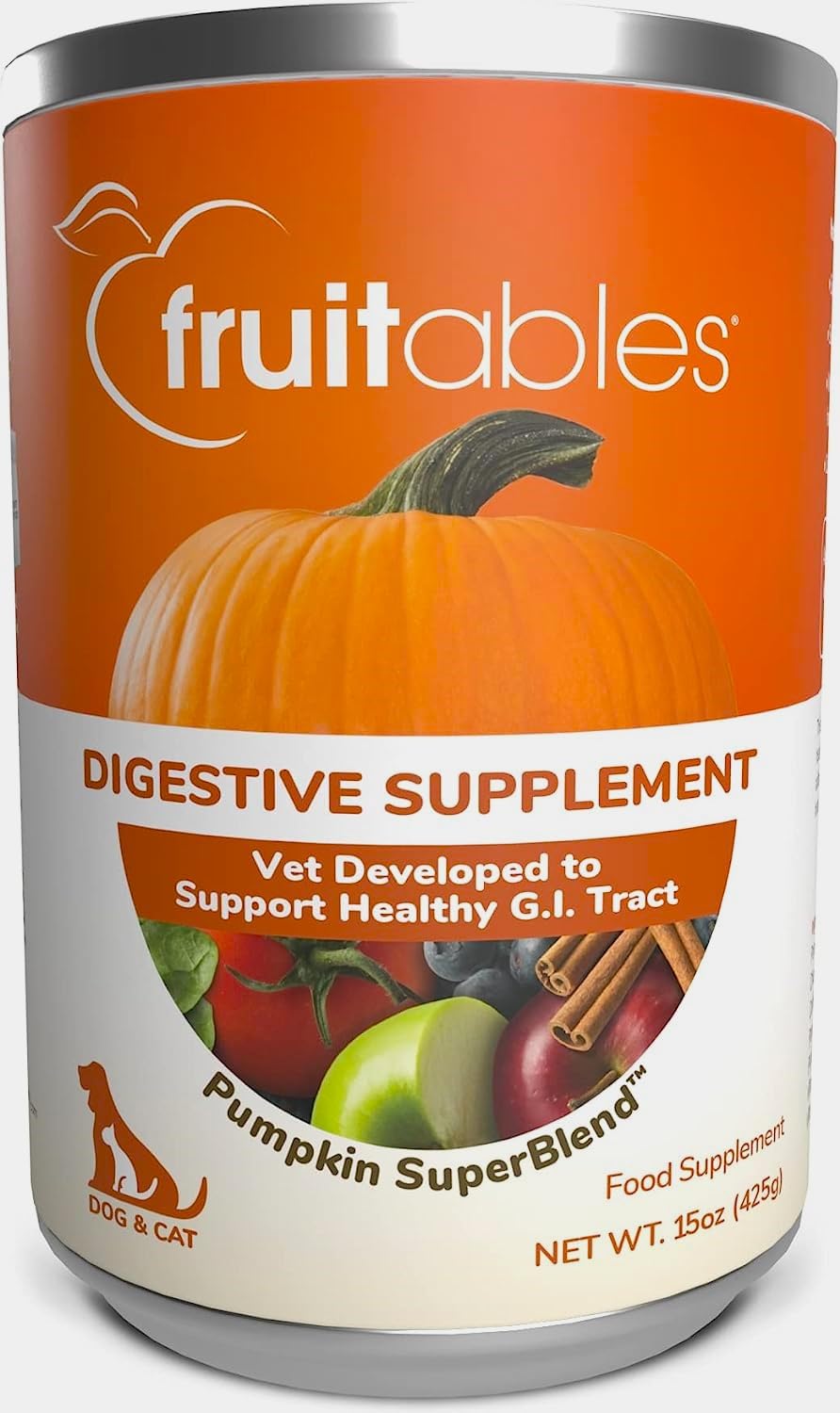 Fruitables Pumpkin SuperBlend Digestive Dog & Cat Supplement (Pack of 3)