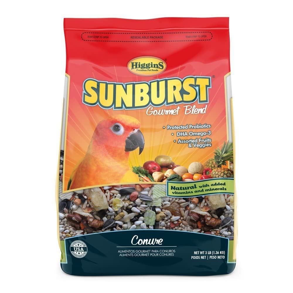 Higgins Sunburst Gourmet Food Mix for Conures (2 Pack)