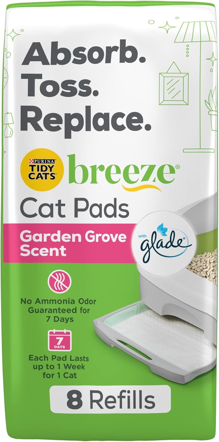 Tidy Cats Breeze Garden Grove Scented Cat Pad Refill Pack (2) 8 Count Pouches