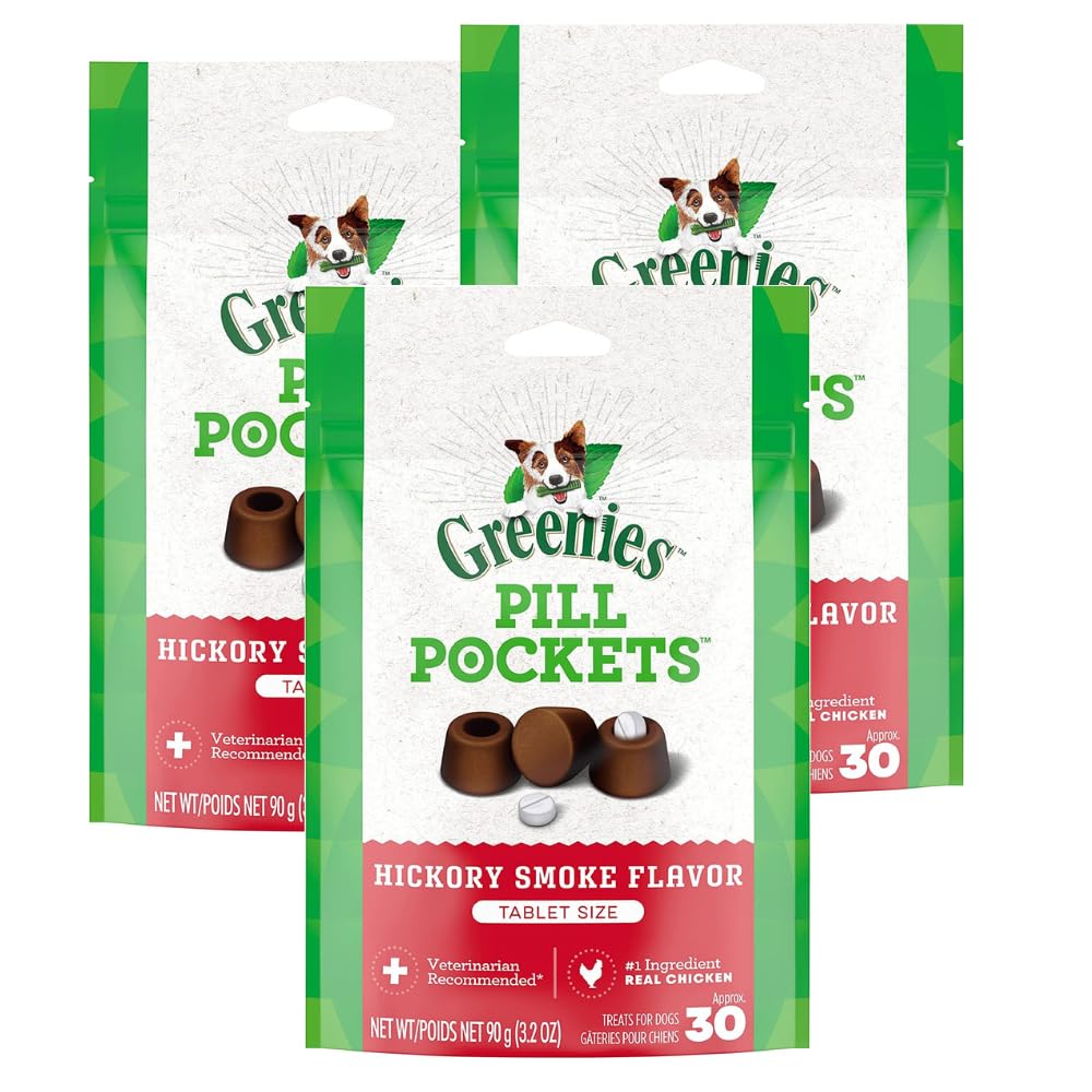 Greenies Pill Pockets Chicken Flavor Tablet Size Dog Treats (90 Tablets)