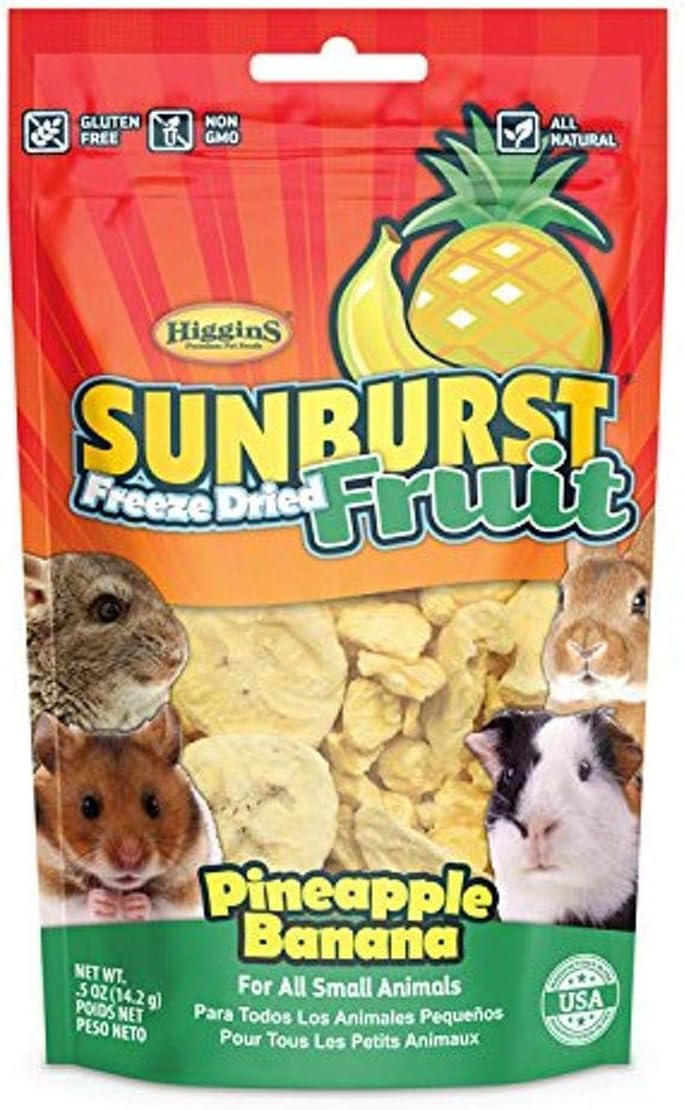 Higgins Sunburst Freeze Dried Fruit Small Animal Treats (3) Berry Patch (3) Cranberry Mango (3) Pineapple Banana