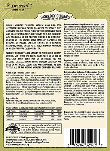 Higgins Worldly Cuisines Spice Market Bird Treat, 2 Ounces (3 Pack)