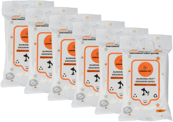 Aurora Pet Wipes, 100% Natural Plant-Based Hypoallergenic Pet Grooming Wipes
