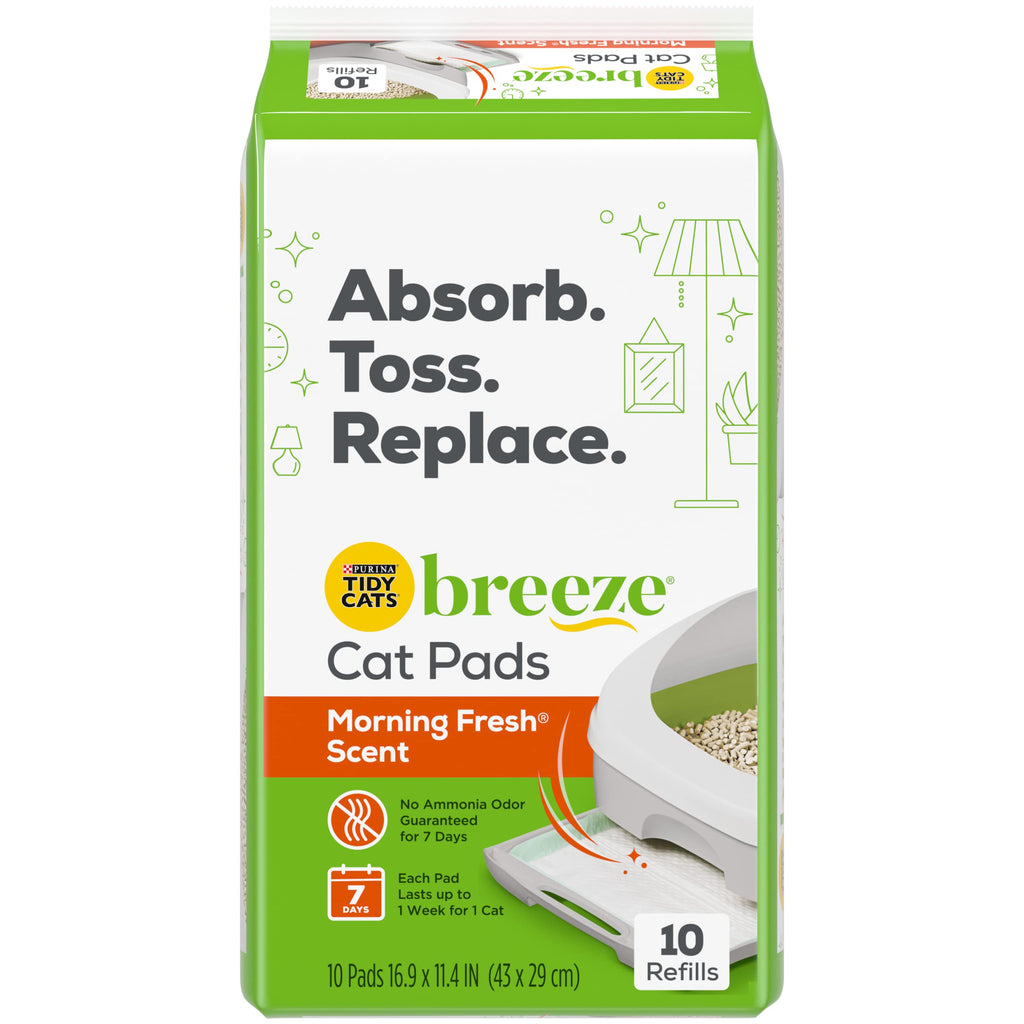 Tidy Cats Breeze Litter System Cat Pad Refills, Breeze Morning Fresh Scent 10ct. Refill Pack