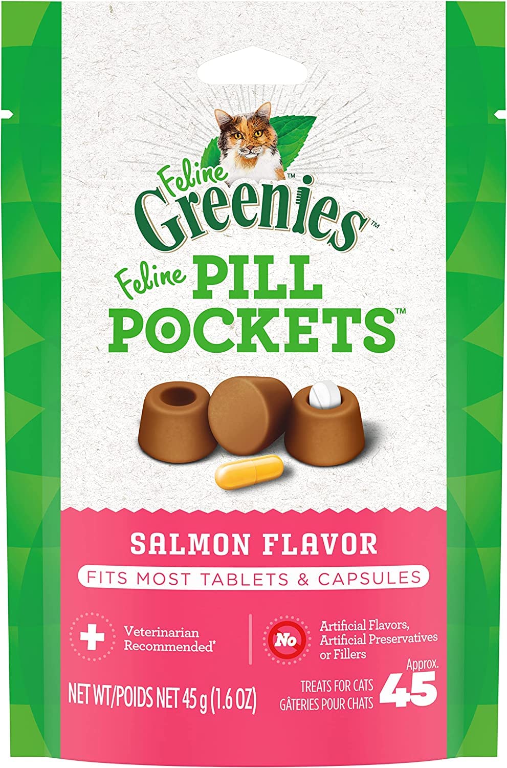 Greenies Pill Pockets Natural Soft Adult Cat Treats Variety Pack (1.6-oz Each)