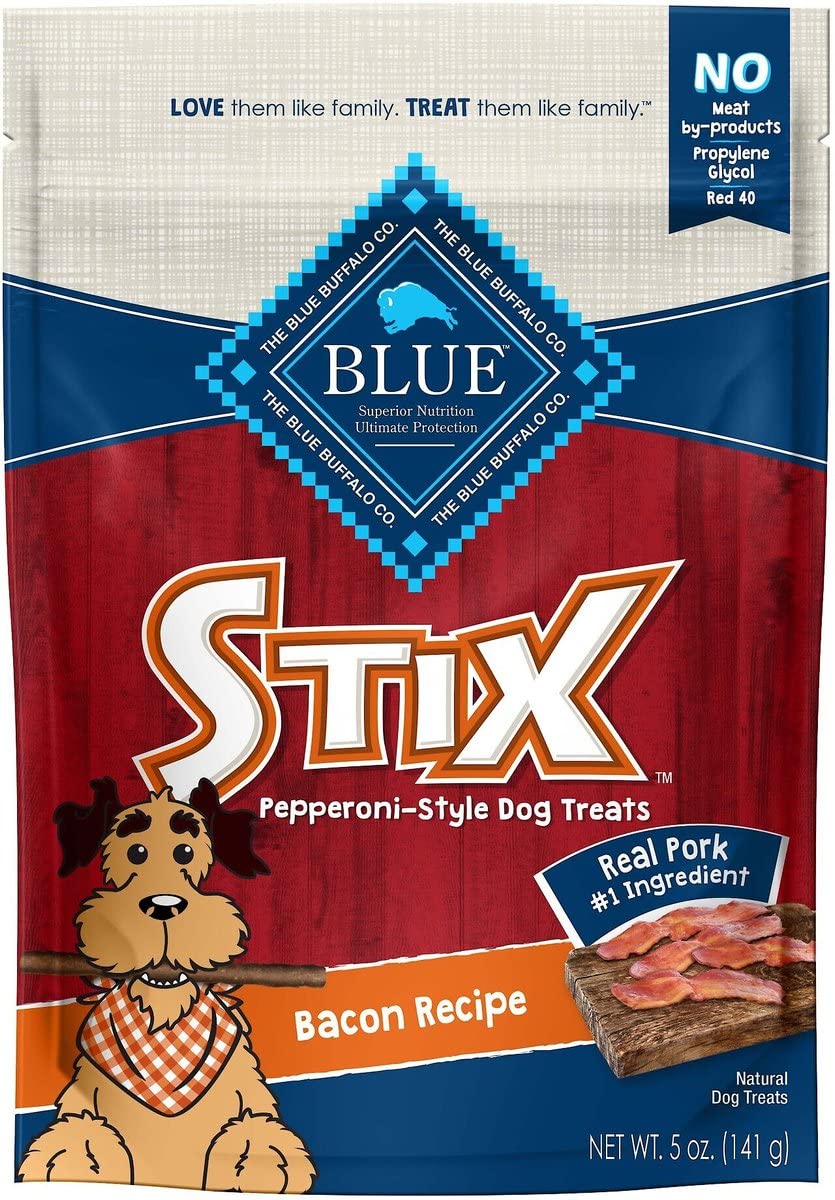 Blue Buffalo Blue Stix Pepperoni-Style Dog Treats Variety Pack (Bacon, Beef, Chicken, Lamb) 5-oz Bags