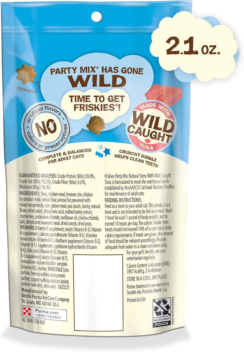 Friskies Party Mix Natural YUMS Cat Treats (3) Real Chicken (3) Real Salmon (3) Real Tuna