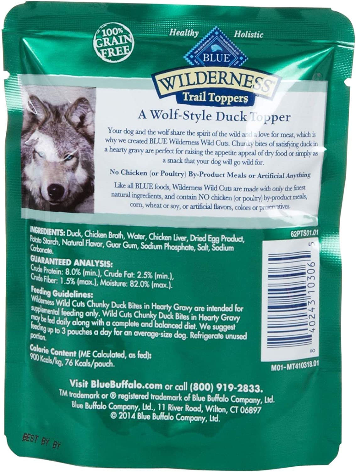 Blue Buffalo Wilderness Wild Cuts Trail Toppers Dog Food Variety Pack (12)